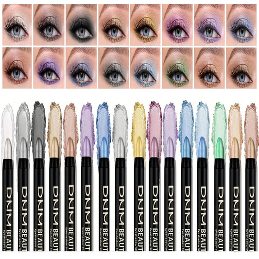 Eyeliner nacré 16 couleurs — waterproof, longue tenue & effet paillettes