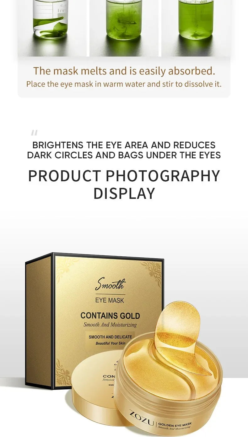 ARDENZIIA™ – Patchs Yeux Or & Avocat | Anti-Cernes & Hydratants