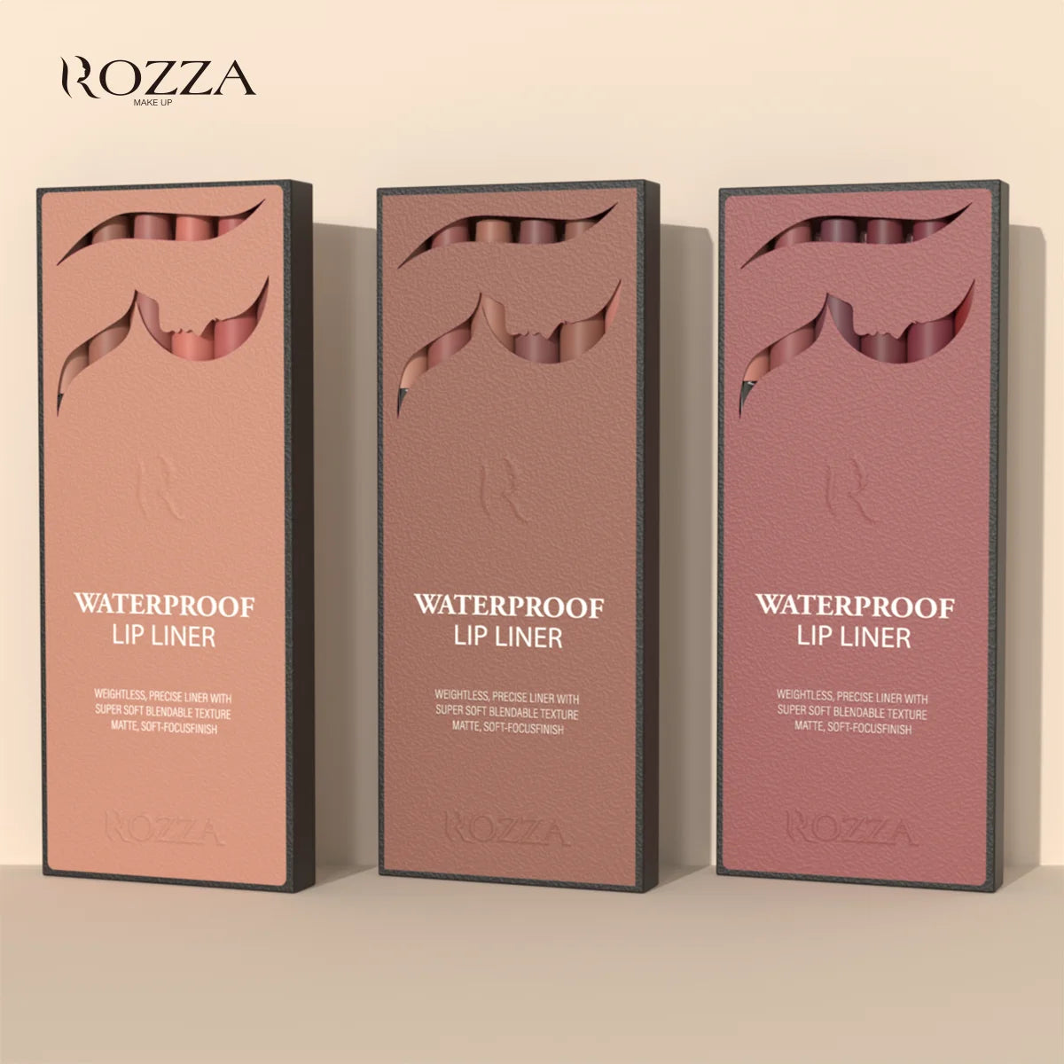 ARDENZIIA™ Set de 6 Crayons Contour des Lèvres ROZZA – Waterproof & Haute Précision