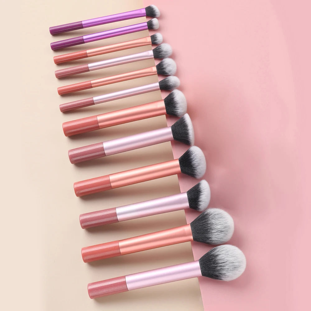ARDENZIIA™ Set de 12 Pinceaux de Maquillage – Teint & Yeux | Poils Doux & Finition Pro