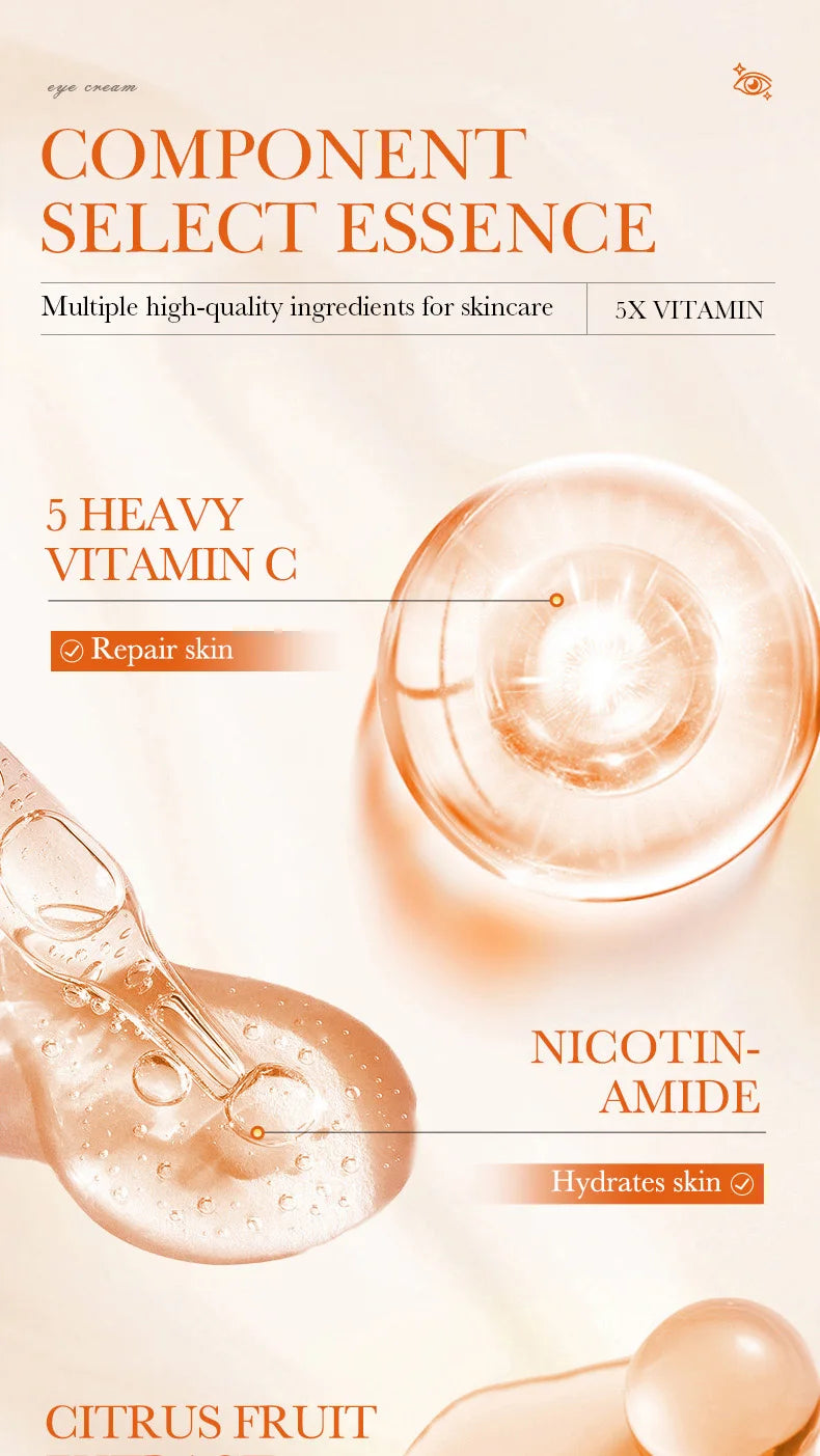 💎 ARDENZIIA™ – SADOER Crème Contour des Yeux à la Vitamine C | Anti-Cernes, Poches & Rides