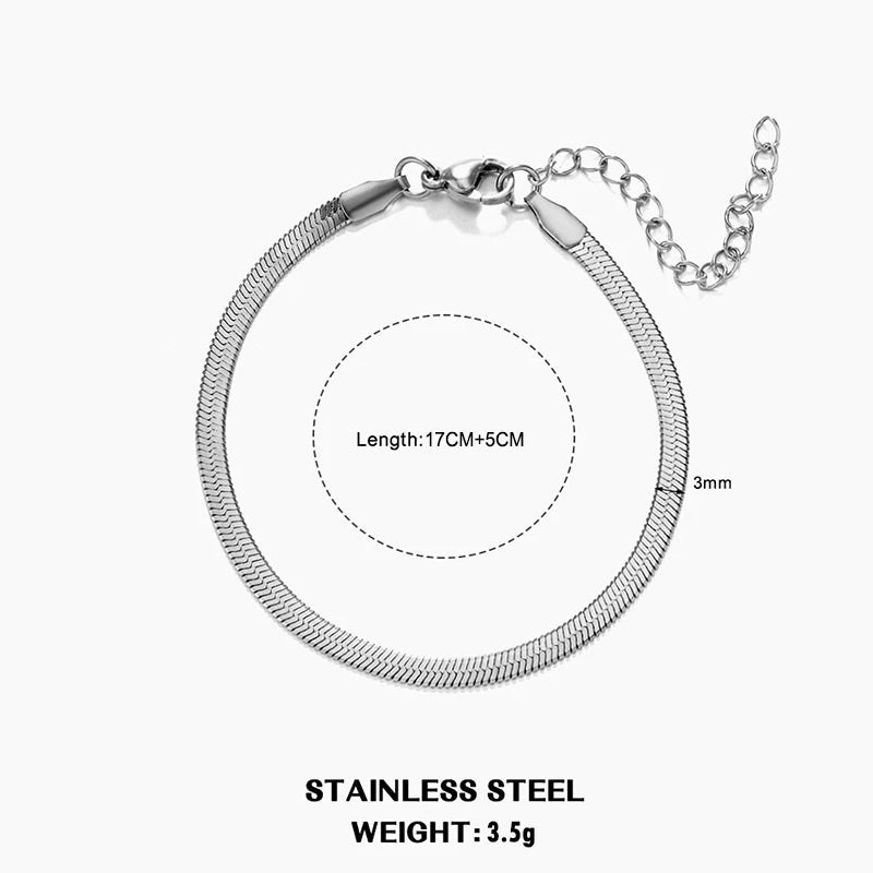 Collier ras-du-cou Herringbone — acier inoxydable or & argent, style chic et intemporel