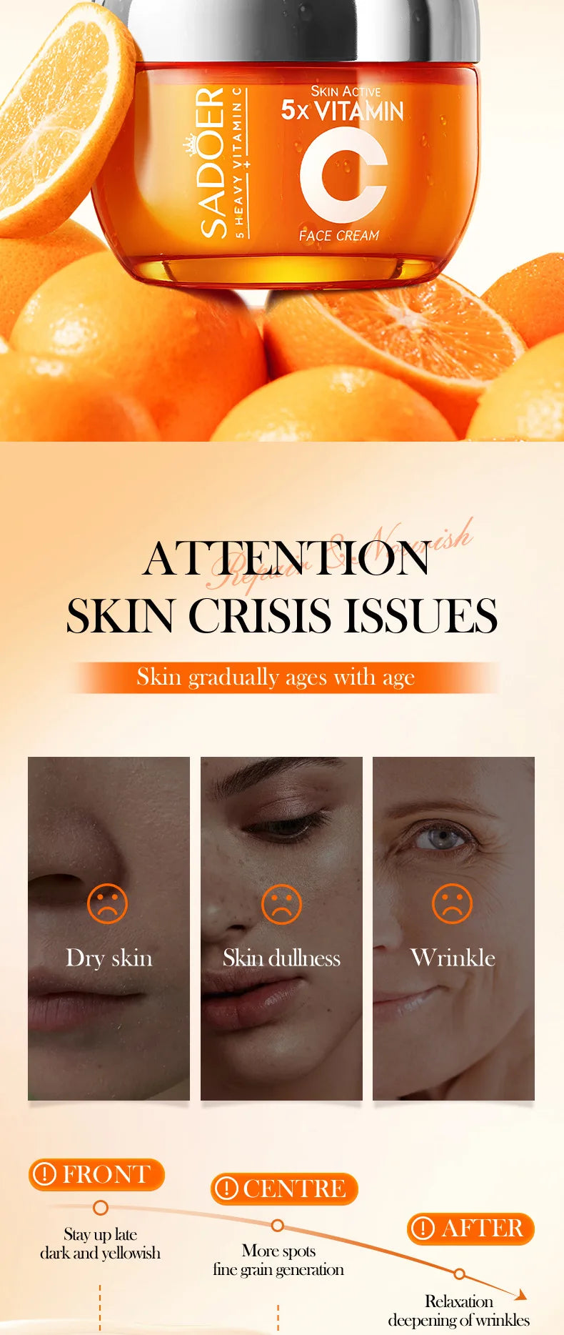ARDENZIIA™ — Crème Visage à la Vitamine C | Hydratante & Éclat Anti-Taches